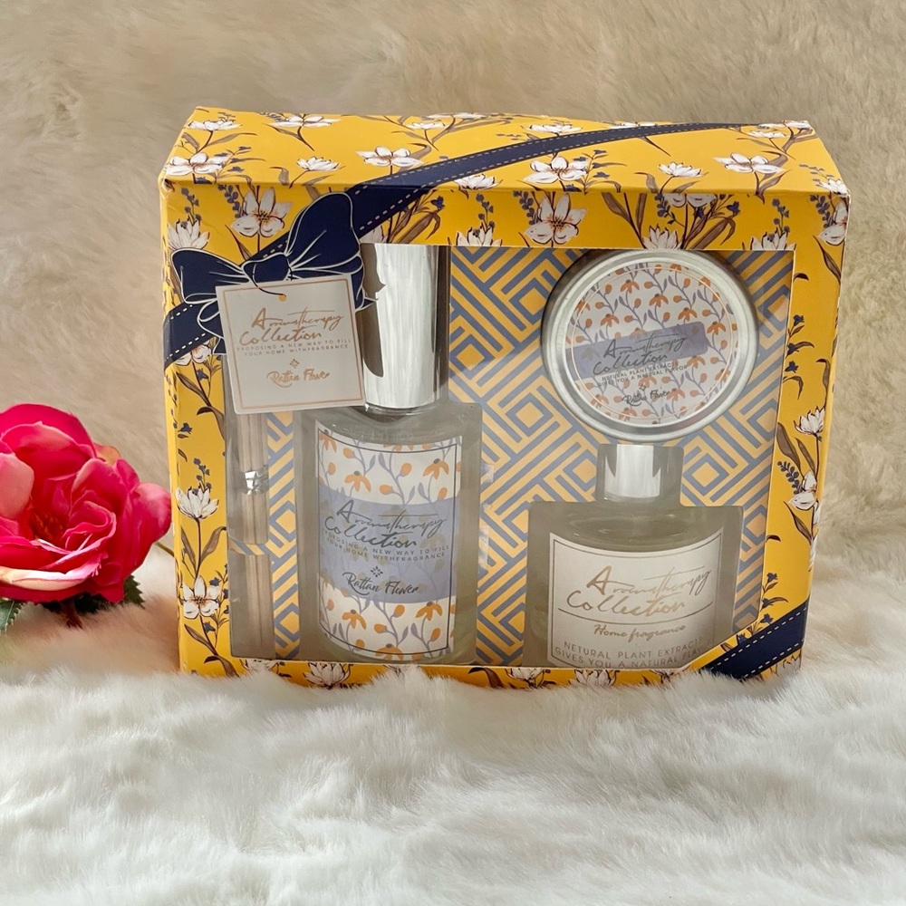 🆕New with tags RATTAN FLOWER AROMATHERAPY COLLECTION HOME FRAGRANCE GIFT SET
